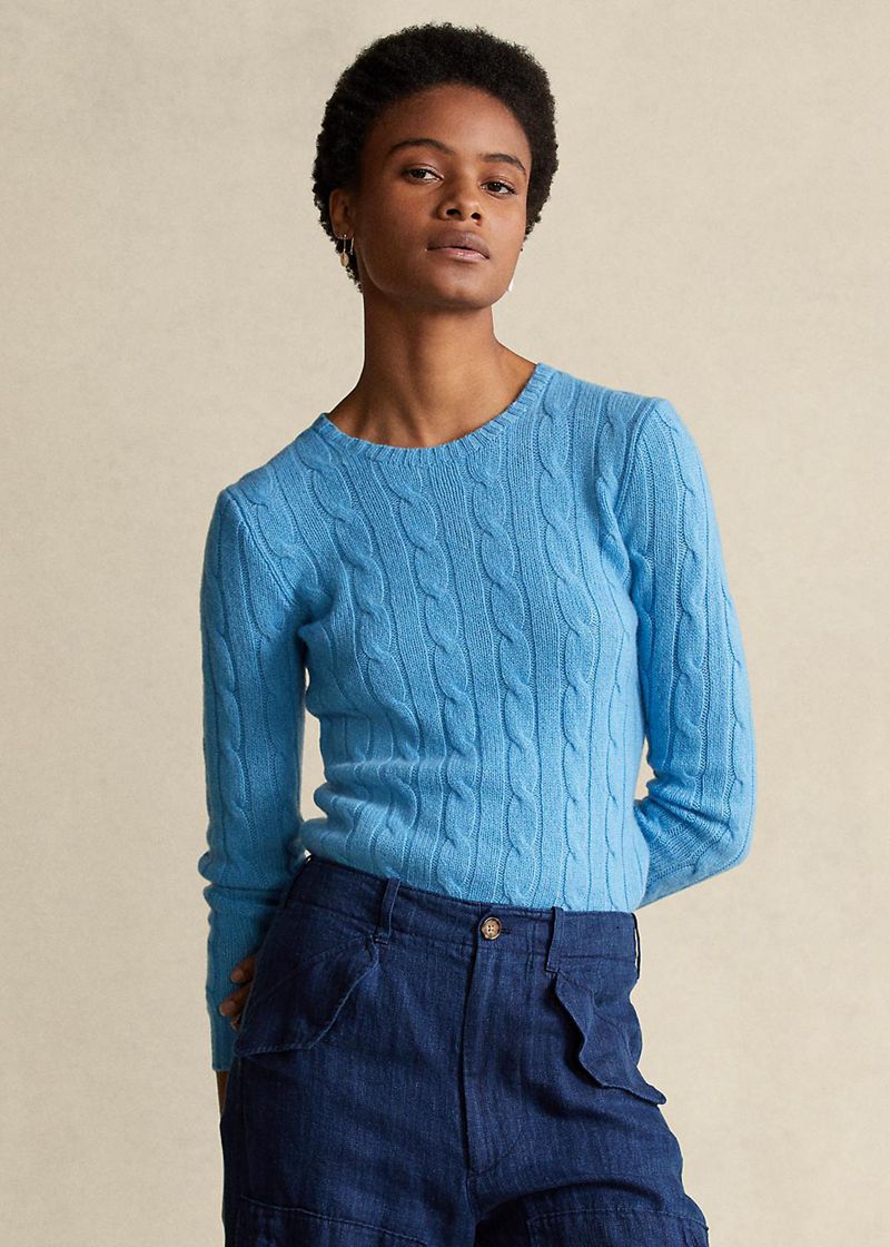 Sueter Polo Ralph Lauren Mujer Cable-Knit Cashmere Jumper Chile Azules LQSNJ-7614